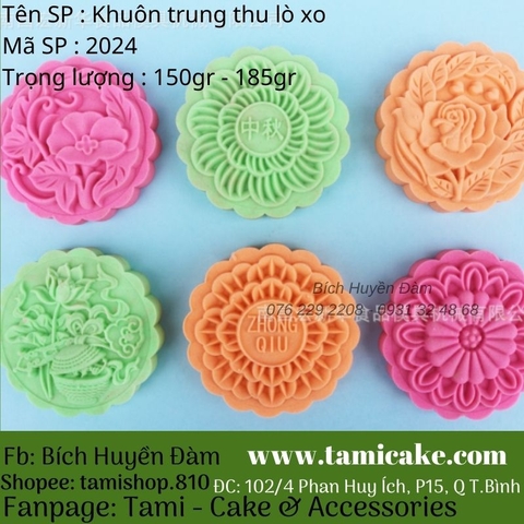 Khuôn trung thu lò xo (150gr-185gr) 2024
