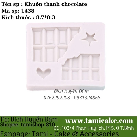 Khuôn silicon thanh chocolate 1438