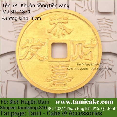 Khuôn silicon Đồng tiền vàng 1780