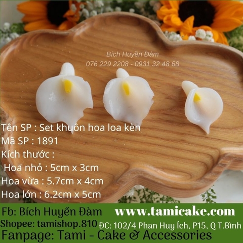 Set khuôn silicon hoa loa kèn 1891