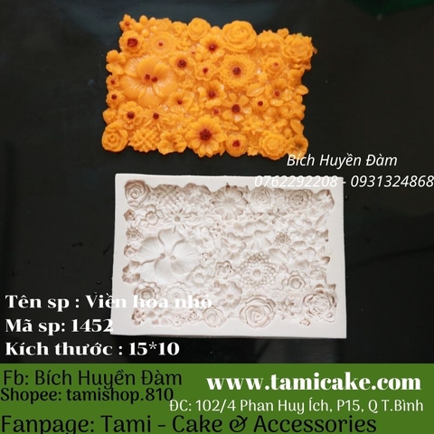 Khuôn silicon viền hoa nhỏ 1452
