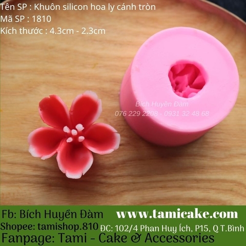 Khuôn silicon hoa cánh tròn 1810