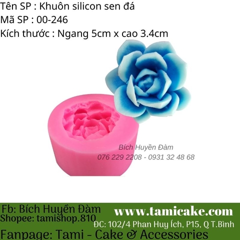 Khuôn Silicon Rau Câu Hoa Nổi -  Sen Đá Nhiều Tầng 246