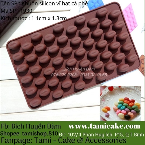 Khuôn silicon vĩ hạt cà phê 1930