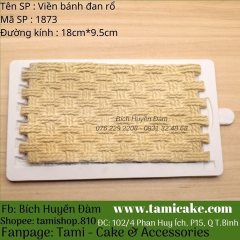 Khuôn silicon viền bánh đan rổ 1873