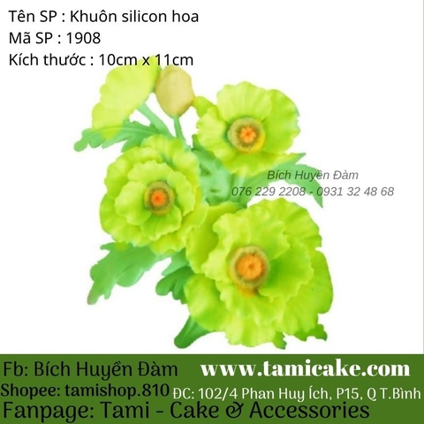 Khuôn silicon anh túc chùm 1908