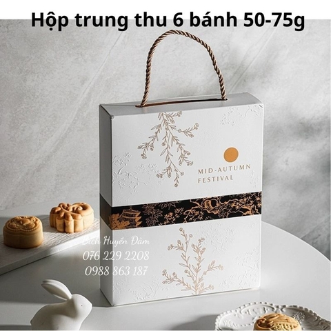 Hộp trung thu 6 bánh mini Bạch Nguyệt 50-80g