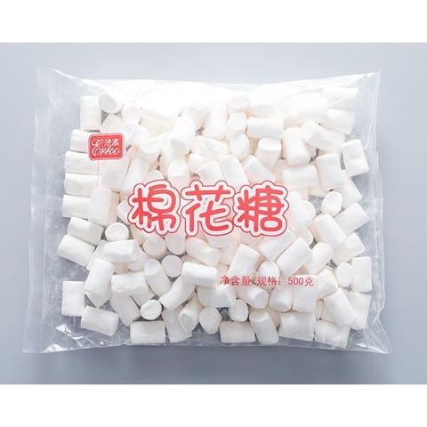 Túi 500g Kẹo marshmallow (Kẹo Bấc), kẹo nougat trắng, mềm xốp, ngọt ngào tự nhiên