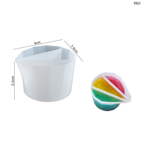 Ca silicon đổ rau câu sơn thủy 3 ngăn
