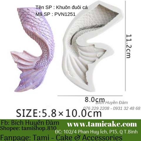 Khuôn silicon đuôi cá PVN1251