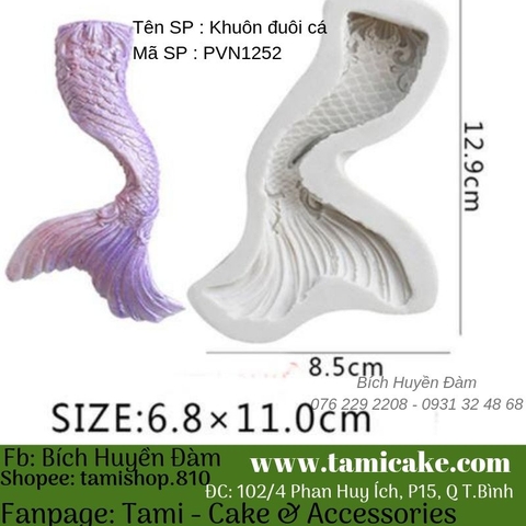 Khuôn silicon đuôi cá PVN1252