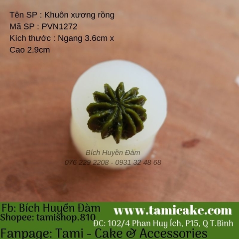 Khuôn silicon xương rồng PVN1272