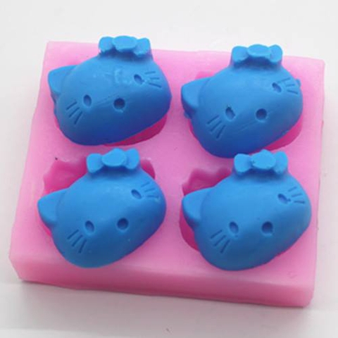 Khuôn Silicon Rau Câu Hoa Nổi - Khuôn Hello Kitty