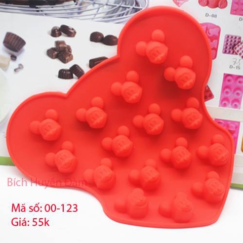 Khuôn Silicon Rau Câu Hoa Nổi - Vĩ Mickey