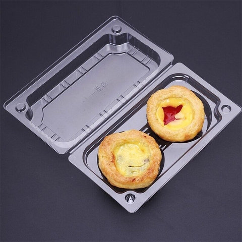Hộp nhựa đựng bánh tart trứng 2 cái FJ310 17.6x10x4.3cm