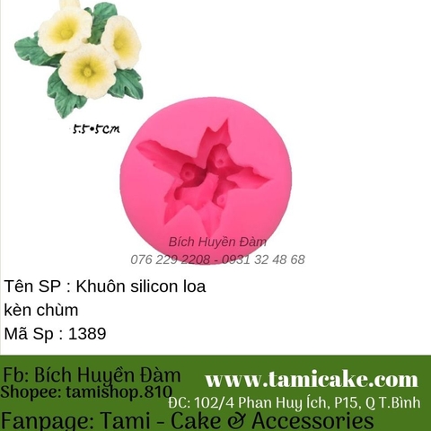 Khuôn silicon Loa kèn chùm 1389