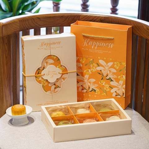 Hộp trung thu 6 bánh mini Dạ Lan 50-80g mẫu 2024
