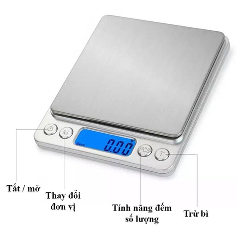 Cân điện tử I2000, cân tối đa 3kg, cân được 0.1g