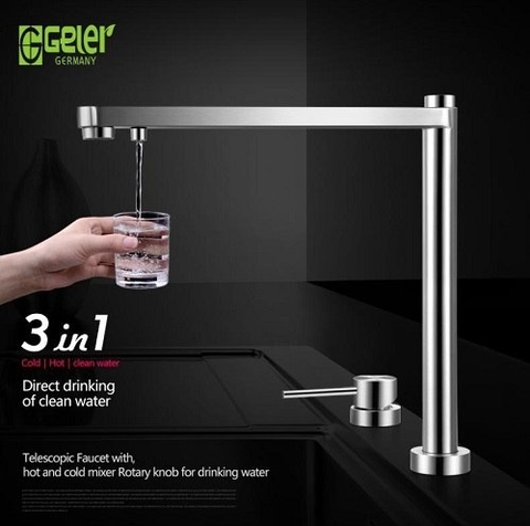 Vòi rửa bát Geler 3 đường nước  (Đường nóng, lạnh và RO) | GL 3060