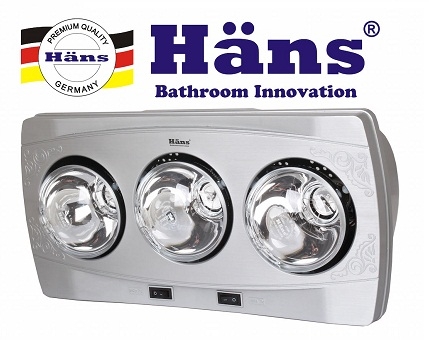 Đèn sưởi nhà tắm Hans 3 bóng H3B