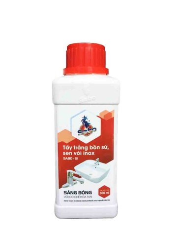 Nước Tẩy Trắng Bồn Sứ và Sen Vòi Inox SABO-SI