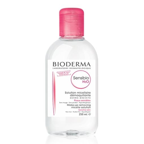 Nước rửa mặt, tẩy trang dành cho da nhạy cảm 250ml - Sensibio H20 Bioderma