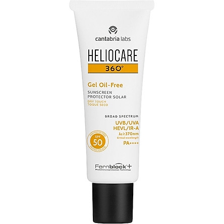 Chống nắng có màu cho da nhờn, hỗn hợp Heliocare 360 Gel Oil Free SPF50+ 50ml