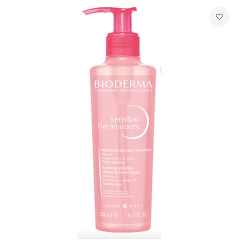 Gel rửa mặt tạo bọt cho da nhạy cảm Bioderma Sensibio Gel Moussant 200ml