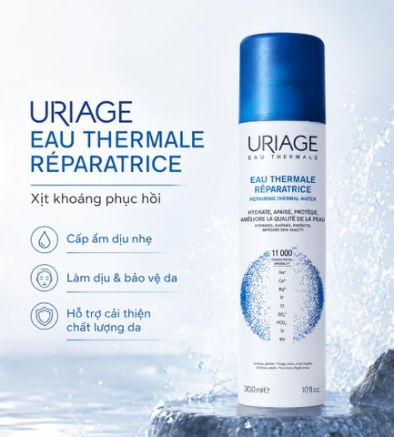 Xịt khoáng dưỡng ẩm, cần bằng và làm dịu da Uriage Thermal Water 300ml