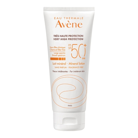 Kem chống nắng cho da nhạy cảm, dễ kích ứng Avene Very High Protection Mineral Lotion SPF50 100ml