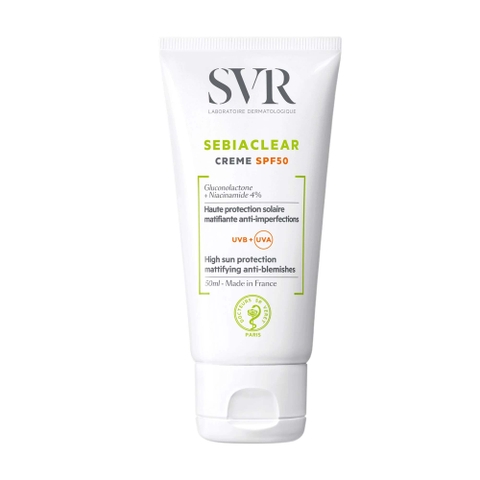 Kem chống nắng, giảm mụn không gây nhờn rít SVR SEBIACLEAR Crème SPF50+ 40ml