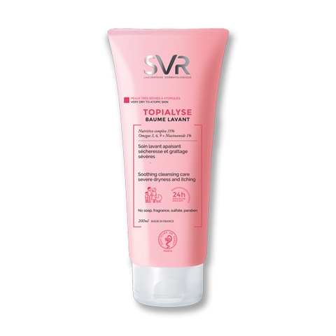 Sữa tắm dịu nhẹ, dưỡng ẩm cho da khô, viêm cơ địa ,TOPIALYSE Baume Lavant SVR 200ml