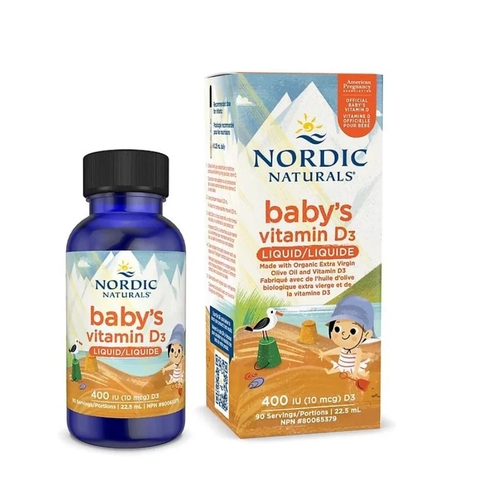 Bổ sung Vitamin D3 dạng giọt trẻ sơ sinh Baby Vitamin D3 Nordic Naturals hộp 22.5ml