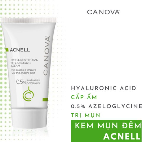 Kem dưỡng ngăn ngừa mụn ban đêm Canova Acnell 50ml