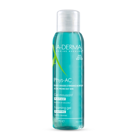 Gel rửa mặt cho da dầu mụn A-Derma Phys-AC Purifying Foaming Gel 100ml 101071603