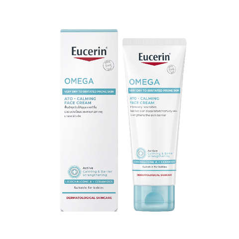 Kem dưỡng ẩm, giảm khô ngứa Eucerin Omega Ato-Calming Face Cream 50ml