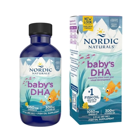 Bổ sung DHA cho trẻ sơ sinh DHA Baby Nordic Naturals hộp 60ml
