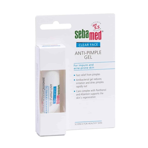 Gel hỗ trợ trị mụn pH 5.5 - Clear Face Anti Pimple Gel 10ml - Sebamed