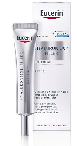 Kem dưỡng làm đầy, giảm vết nhăn vùng mắt Eucerin Hyaluron 3X Filler Eyes cream 15ml