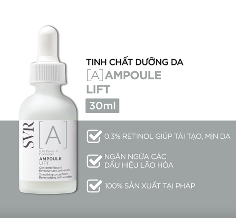 Tinh chất ngăn lão hoá, giảm nhăn SVR A retinol 0.3% Ampoule Lift 30ml