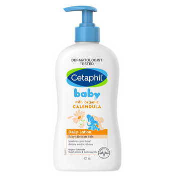 Sữa dưỡng thể cho bé từ Hoa cúc Calendula hữu cơ Cetaphil Baby Daily Lotion 400ml