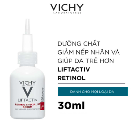 Tinh chất trẻ hoá da, giảm nhăn Vichy Liftactiv Retinol Specialist Serum 30ml