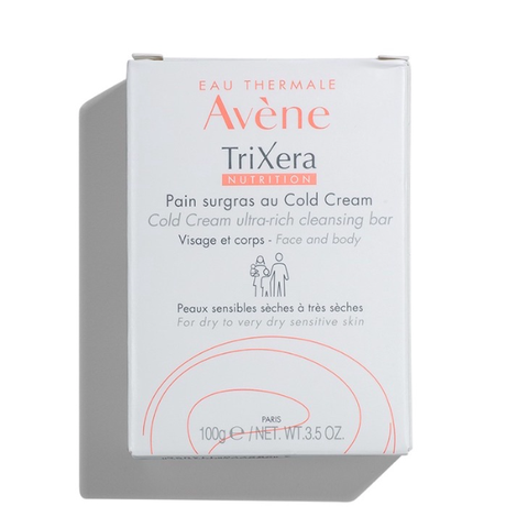 Thanh kem rửa mặt và tắm cho da khô, không xà phòng Cold Cream Cleansing Bar Avene