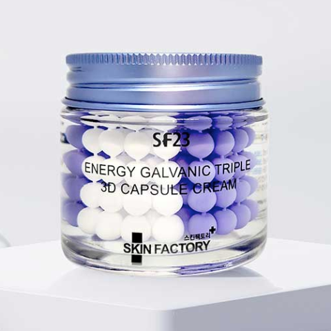 Kem dưỡng trắng, giảm nhăn Skin Factory SF23 Energy Galvanic Triple 3D Capsule Cream 70g