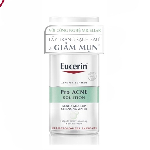 Nước tẩy trang cho da dầu mụn Eucerin ProAcne Make up Cleansing Water 125ml