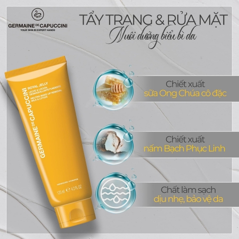 Sữa rửa mặt Royal Jelly Melting Make up Removal Milk Lotion Germaine De Capuccini 125ml
