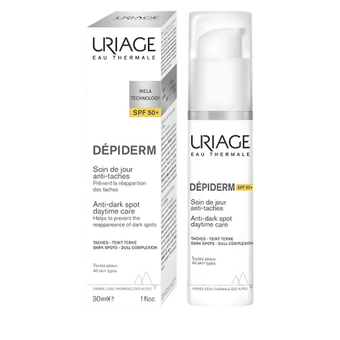 Kem chống nắng trắng da, ngăn ngừa nám Depiderm SPF50 Soin De Jour Anti-Taches Uriage 30ml