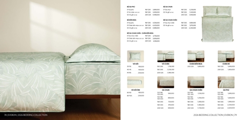 Bảng giá chi tiết bộ chăn ga gối EPT26015
