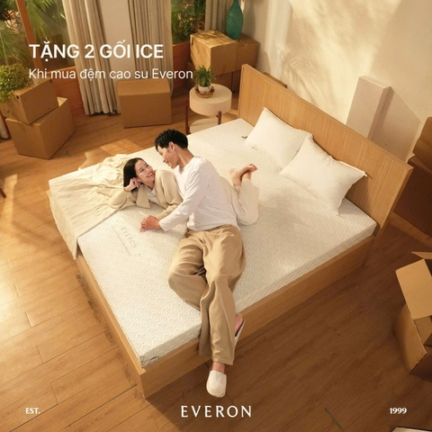 Tặng 2 gối ICE khi mua đệm Cao su Everon