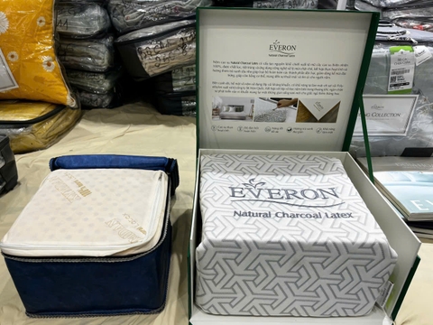 Hai mẫu đệm cao su thiên nhiên 100% Kymdan và Everon